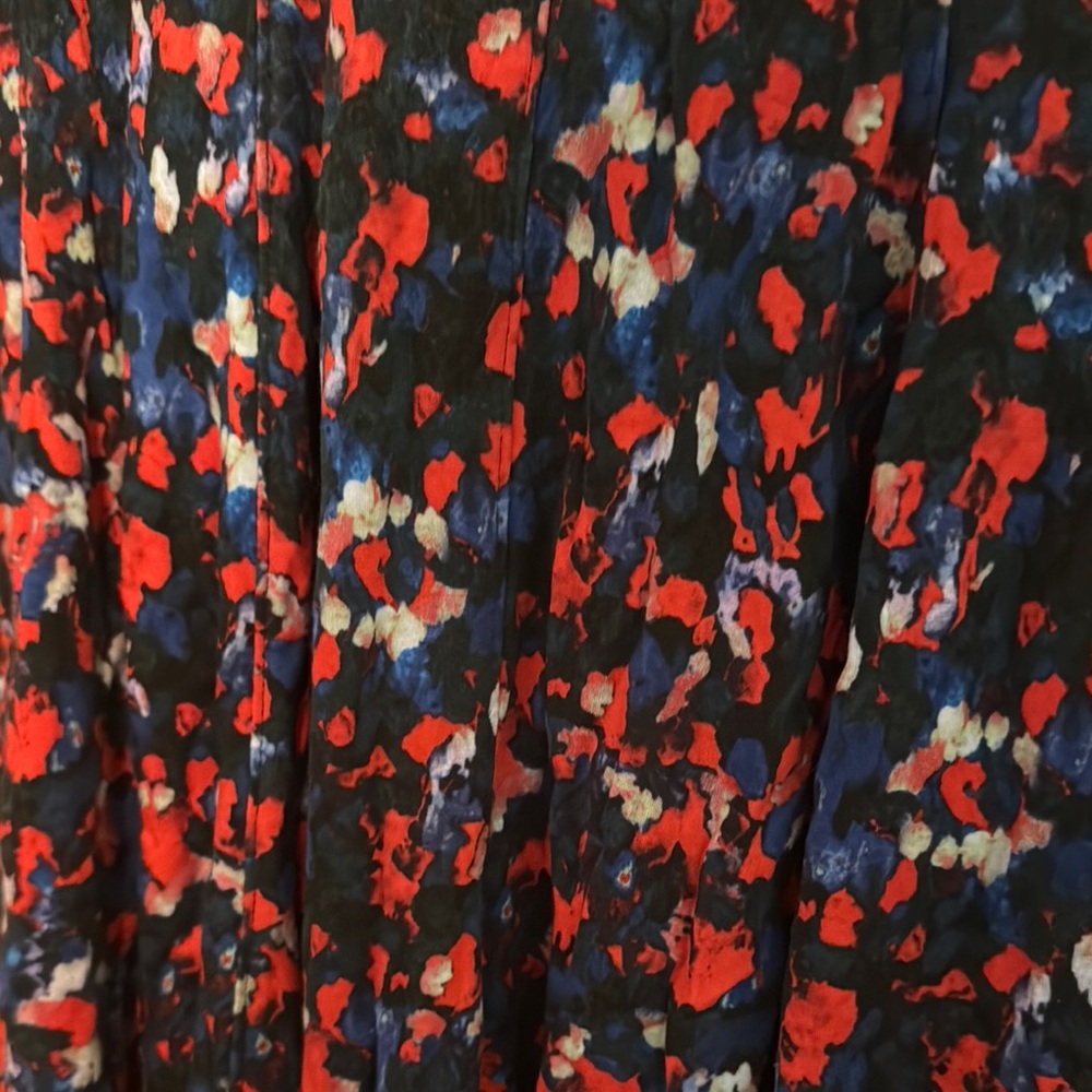HD in Paris Floral Long Sleeve Dress - Red and Blue - Picture 2 of 3